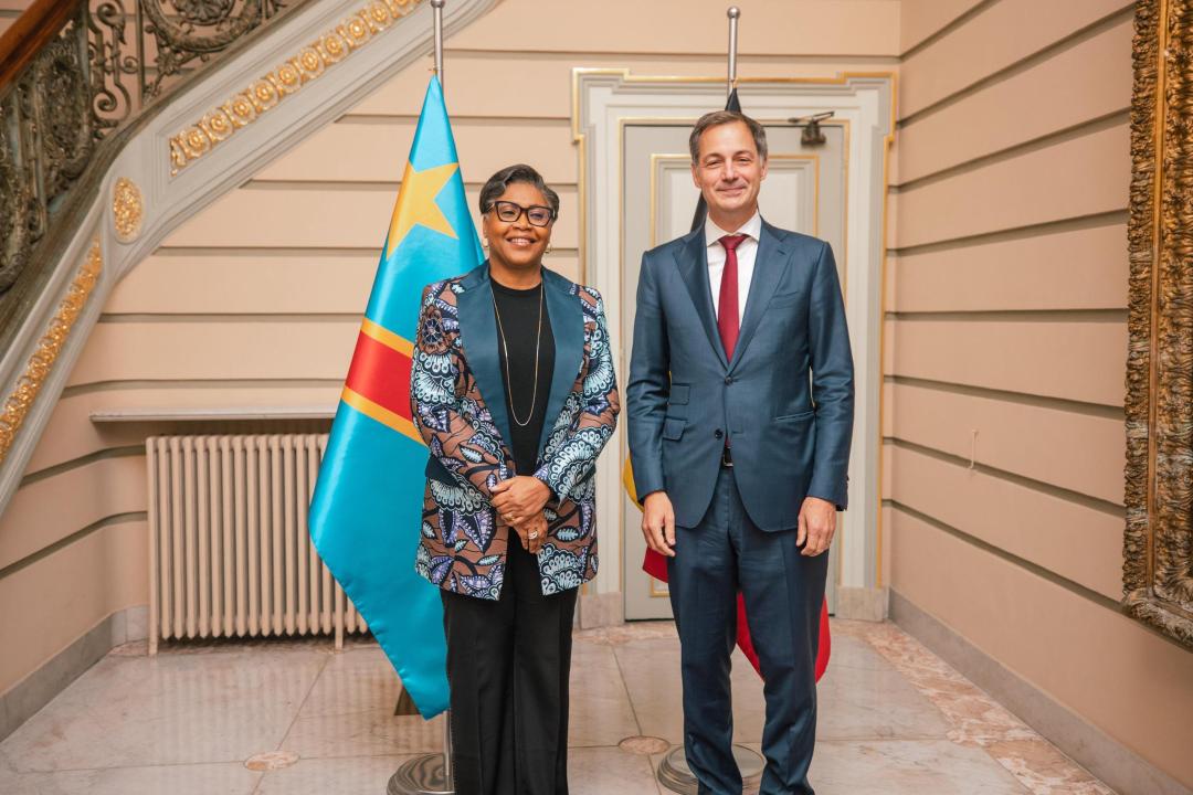 La Première ministre Judith Suminwa et son homologue belge Alexandre de Croo à Bruxelles