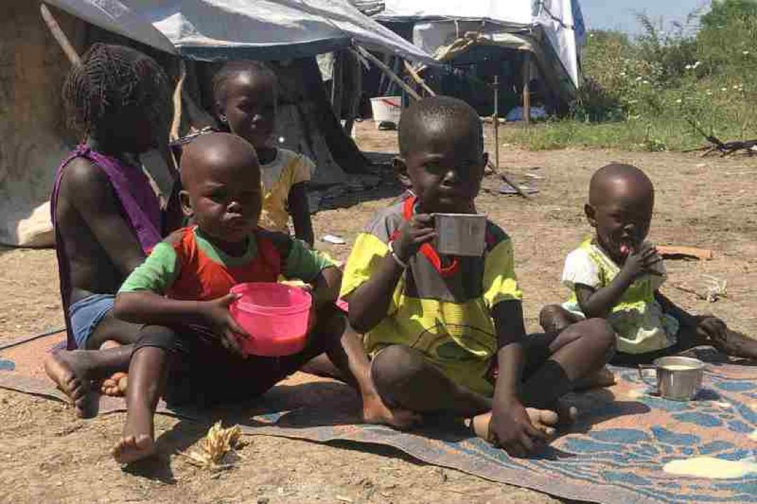 Les enfants congolais dans un camp de réfugiés au Nord-Kivu