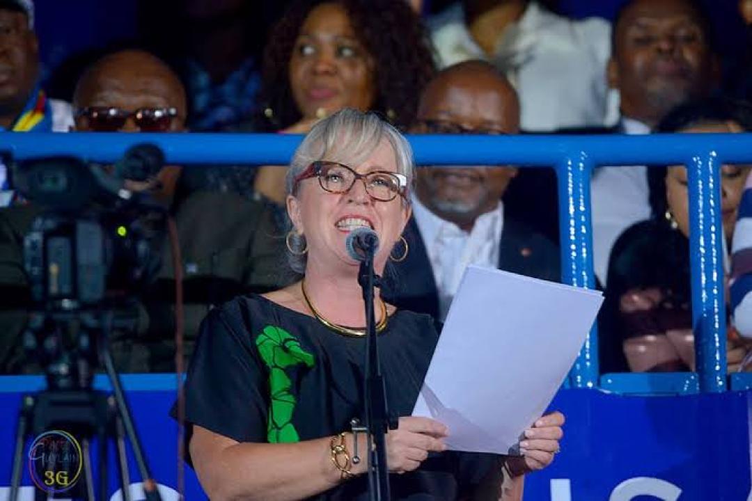 Caroline St-Hilaire, Administratrice de l'OIF, lors de l'ouverture des IXè jeux de la Francophonie à Kinshasa