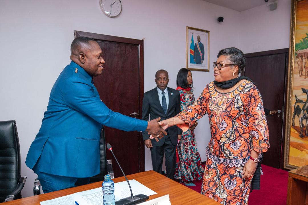 L'IGF en chef Jules Alingete et la Première ministre Judith Suminwa, lundi 04 novembre 2024