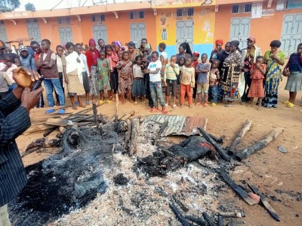 Un corps calciné après une justice populaire à Goma [photo d'illustration]