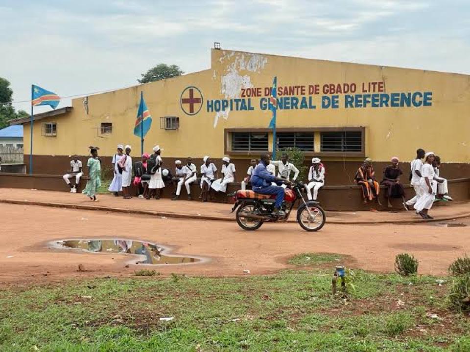 Le bâtiment de l'hôpital général de référence de Gbadolite.