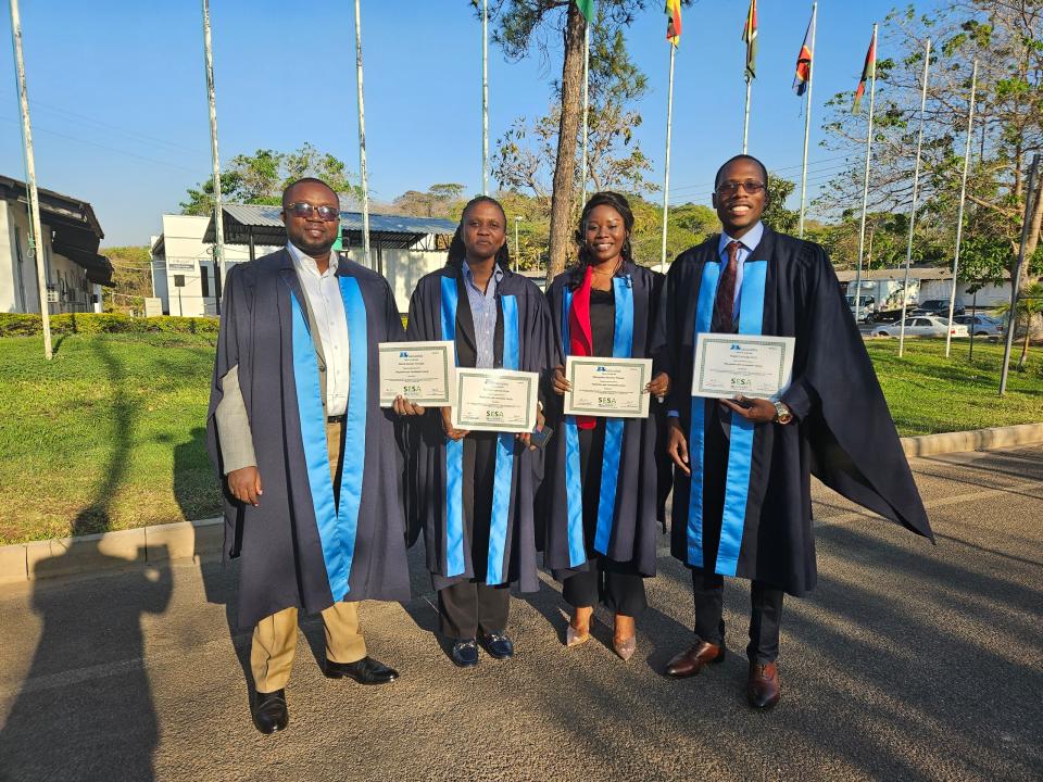 Les experts de l'ARE au terme de la formation à Lusaka, en Zambie