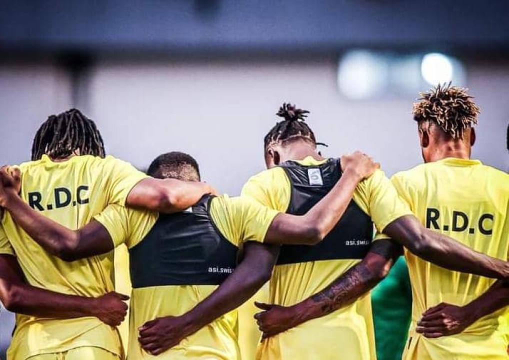 Les Léopards lors d'une séance d'entraînement à Abidjan. 