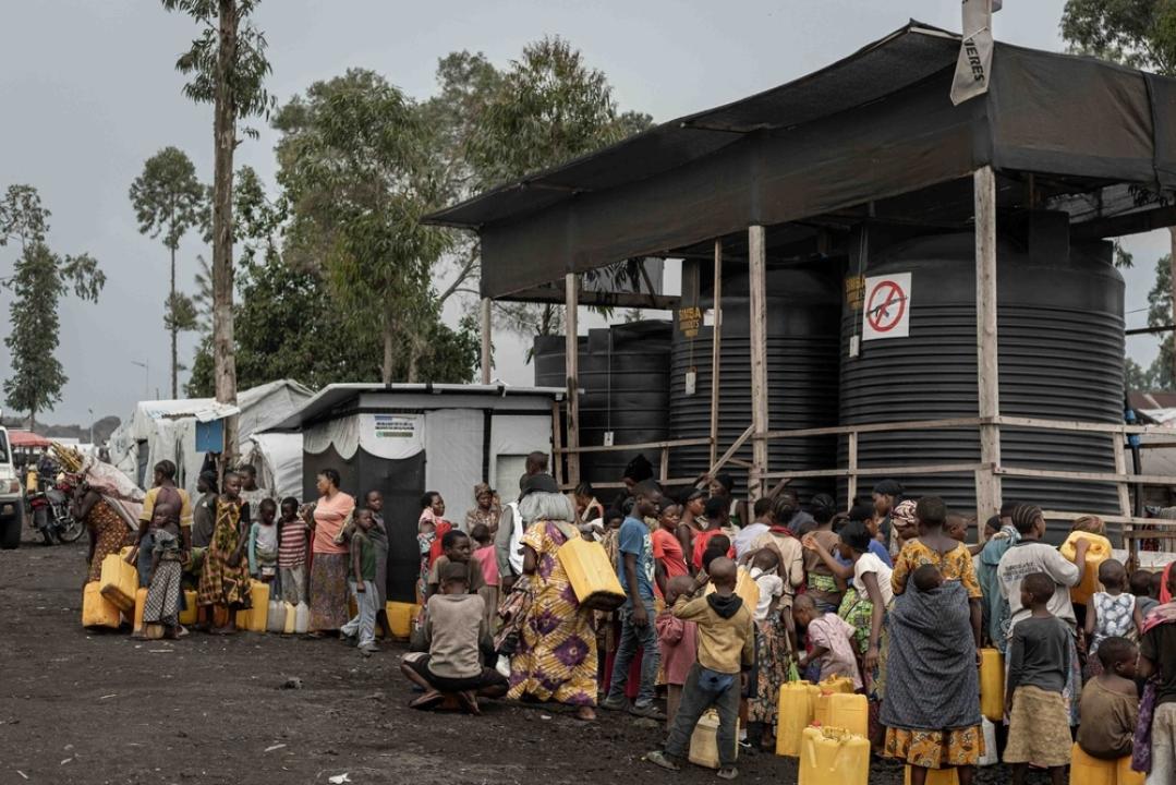 Un site de déplacés au tour de Goma 