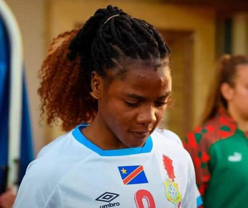 Marlène Yav Kasav sous les couleurs de la RDC. 