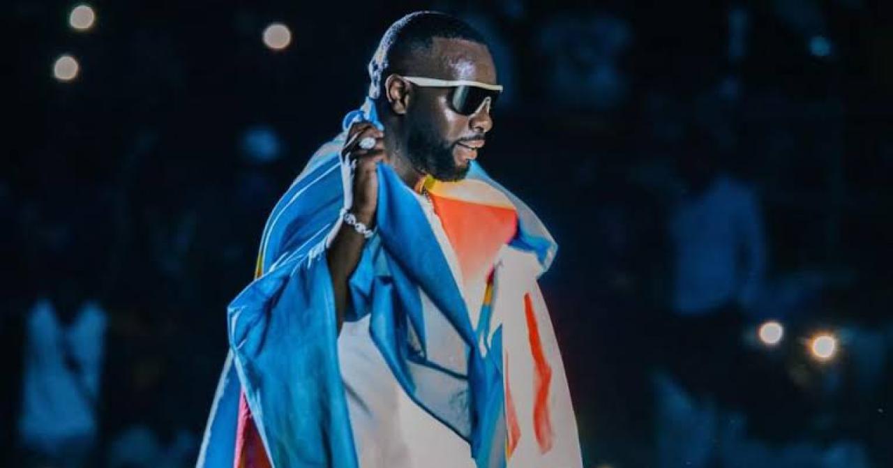 Maitre Gims au Satde des martyrs lors de l'ouverture des IXè jeux de la Francophonie