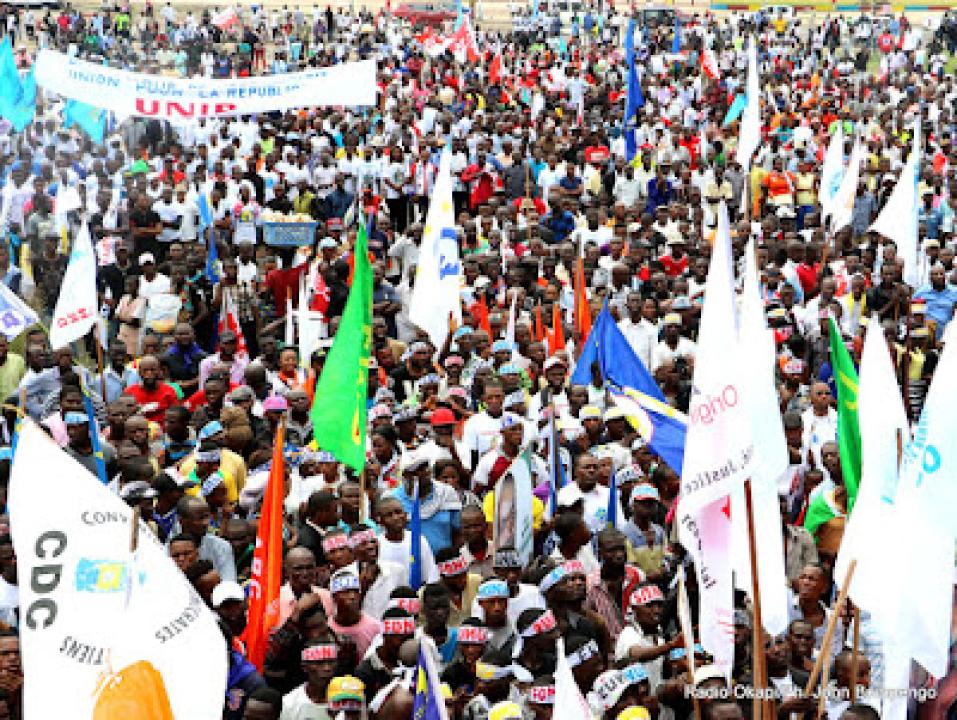 Un meeting populaire à Kinshasa