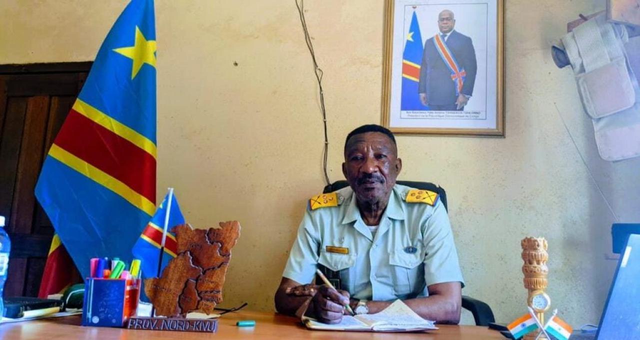 Colonel Kiwewa Mitela Alain,  administrateur militaire du territoire de Lubero au Nord-Kivu