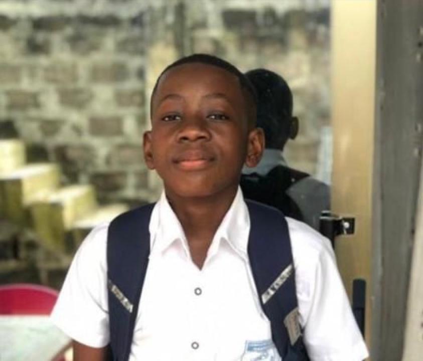 Emmanuel Kyaya, élève du collège Elykia en 8ème année