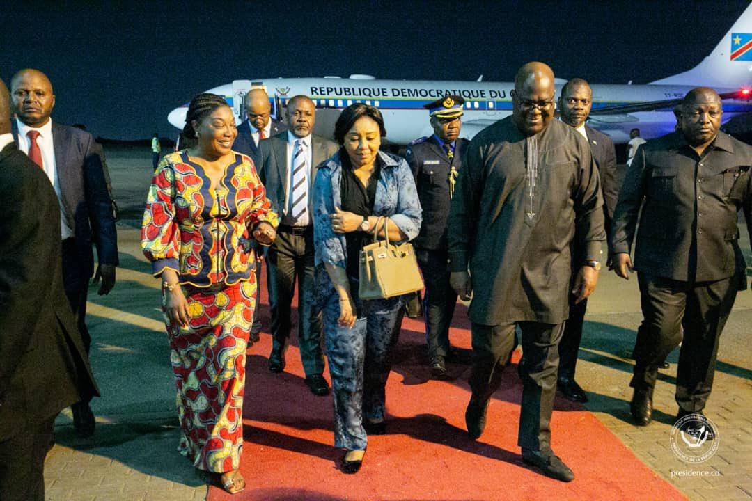 Arrivé du couple présidentiel de la rd-Congo à Accra, lundi 06 janvier 2025