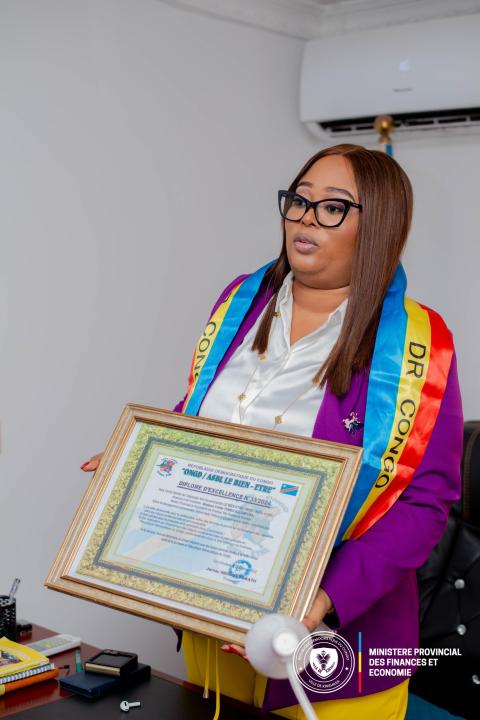 La ministre provinciale des Finances et Economie de Kinshasa Yvette Tembo Kulemfuka