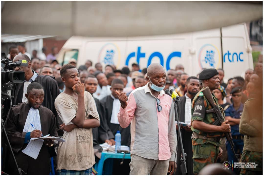 Le condamné Isa Bokando lors de l'audience foraine au Tribunal Militaire de Garnison de Kinshasa Matete