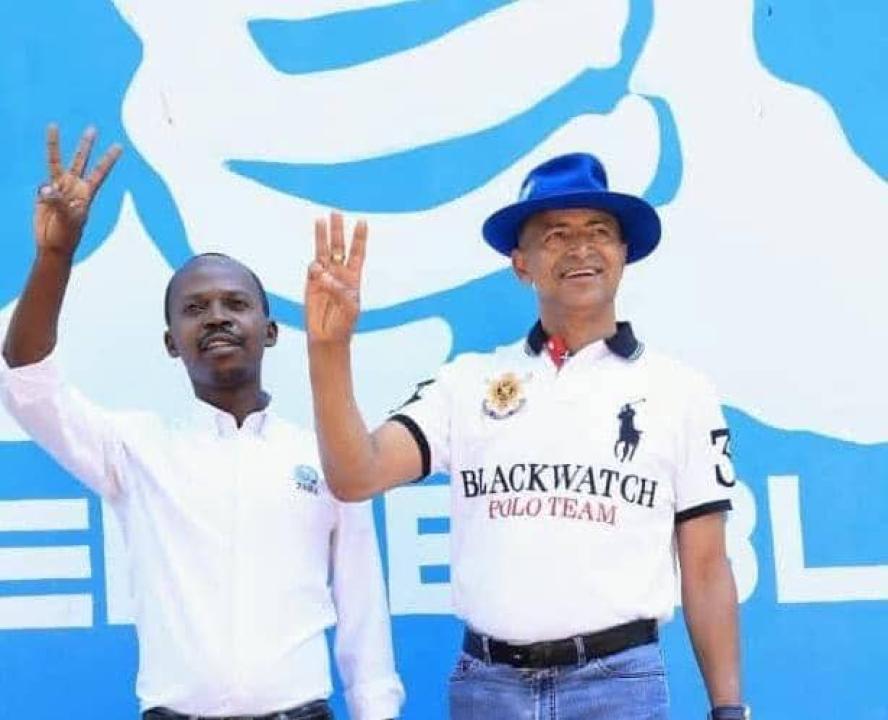 John Mbangu, et le Président d'Ensemble pour la République, Moïse Katumbi. [Photo d'illustration]
