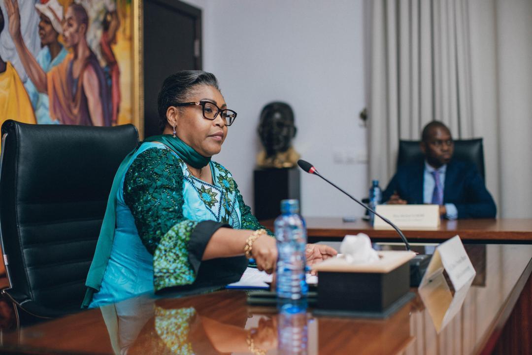 La Première Ministre, Judith Suminwa lors de la réunion qu'elle a présidé sur le SMIG