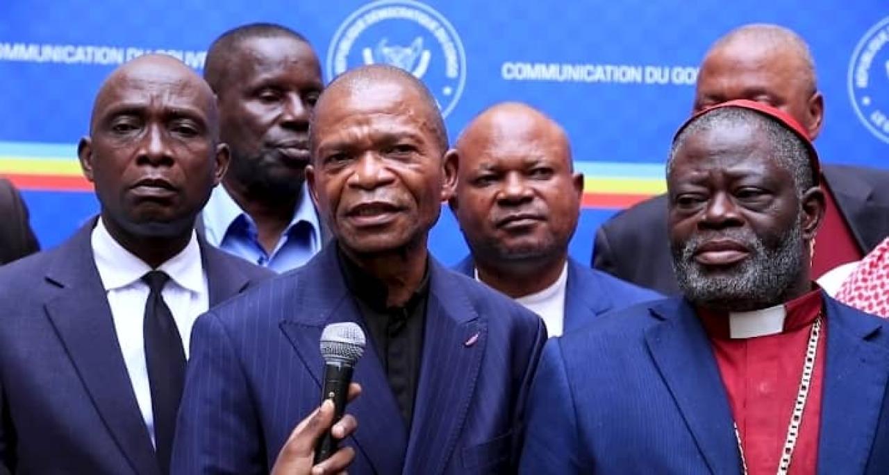 Les délégués des églises de réveil après leur rencontre avec le Min'Etat de la justice Constant Mutamba, mardi 21 21 janvier 2025