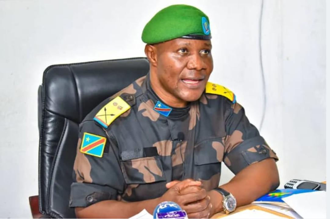 Le lieutenant-colonel Njike Kaiko Guillaume,  porte-parole des Forces armées de la République démocratique du Congo au Nord-Kivu [photo d’illustration]
