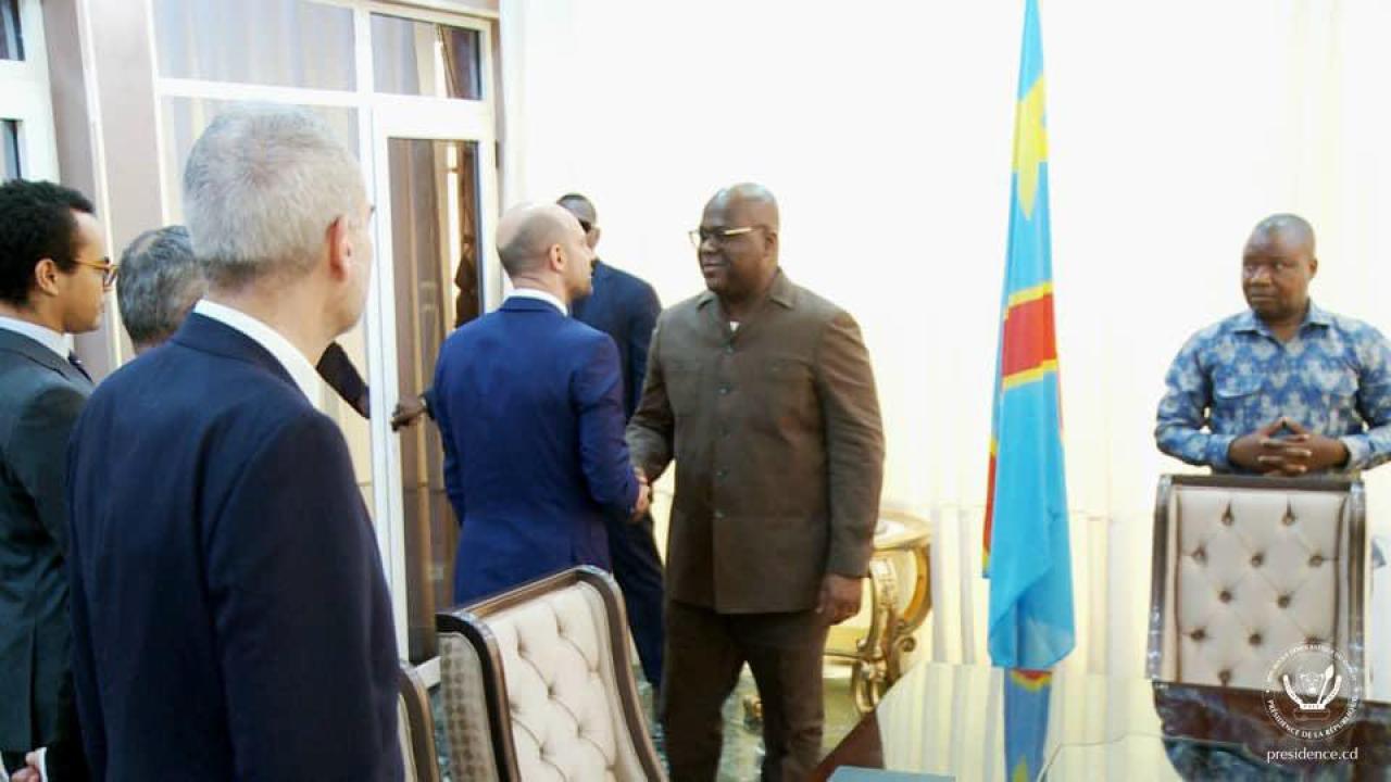 Le président de la RDC Félix Tshisekedi et Jean-Noël Barrot, ministre de l'Europe et des affaires étrangères de la France, jeudi 30 janvier 2025