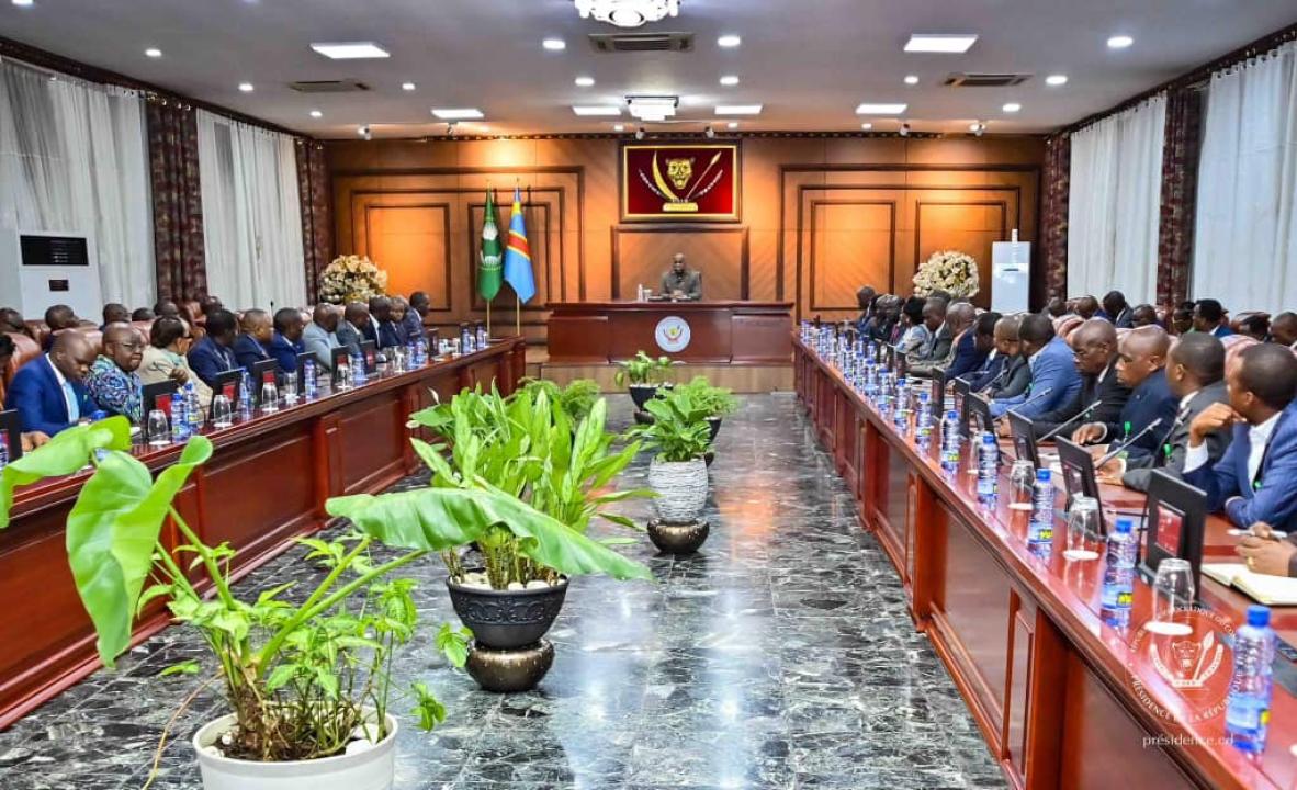 Le Président Félix Antoine Tshisekedi et le Caucus des élus du grand Kivu, jeudi 30janvier 2025