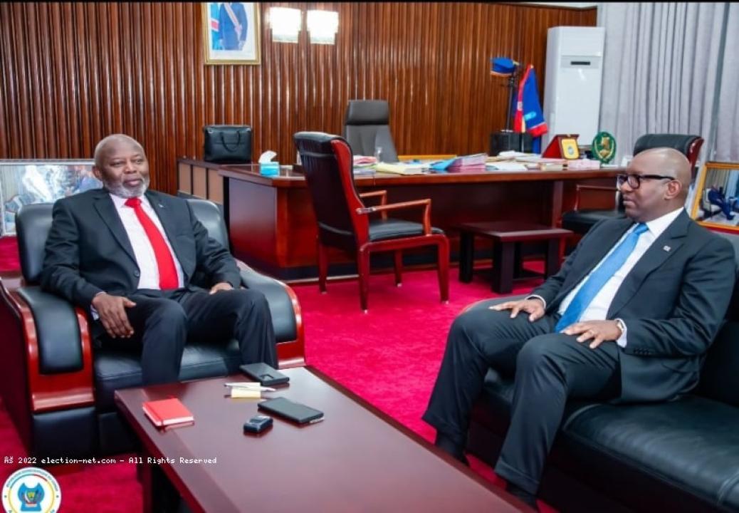 Les présidents de deux chambres du parlement Vital Kamerhe et Sama Lukonde