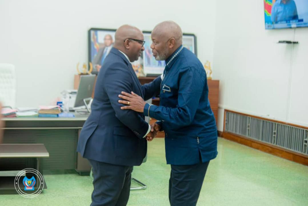 Les présidents de deux chambres du parlement Vital Kamerhe et Sama Lukonde, lundi 03 février 2024