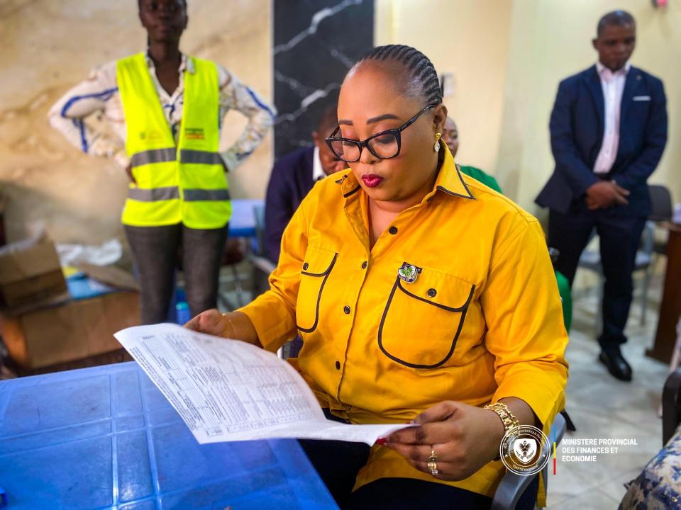 La ministre provinciale Yvette Tembo Kulemfuka des Finances et Economie de Kinshasa