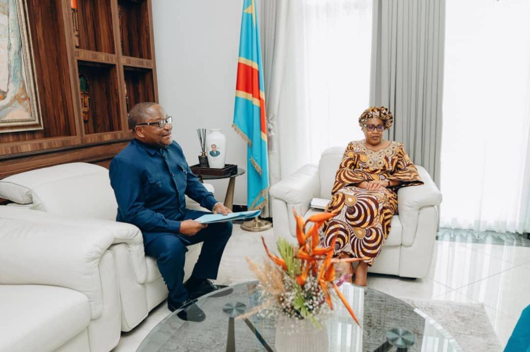 La Première ministre Judith Suminwa Tuluka et le président de la CNDH-RDC