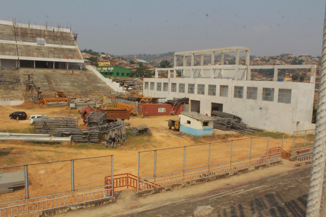 Le stade Lumumba de Matadi en pleine réhabilitation en juin 2024. [Photo d'illustration]