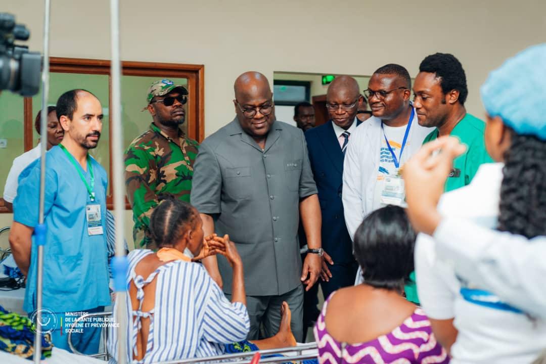 Visite du Président Félix Tshisekedi dans une structure sanitaire de Kinshasa dans le cadre du programme de la Couverture Santé Universelle [photo d’illustration]