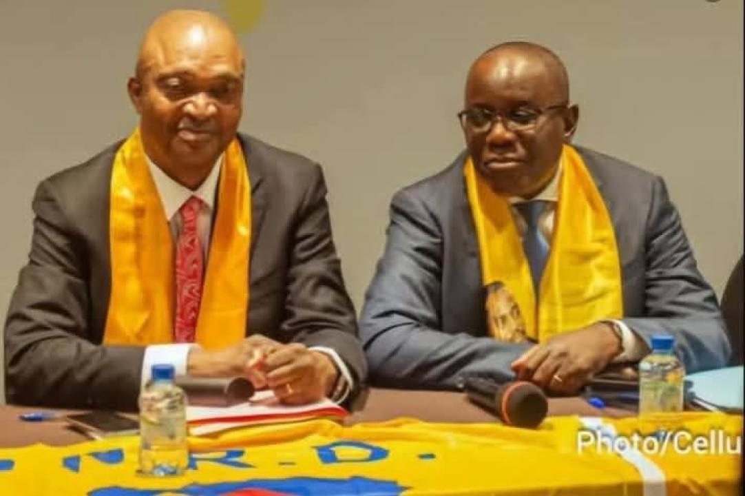 Emmanuel Ramazani Shadary et Aubin Minaku, respectivement SP et vice-président du PPRD