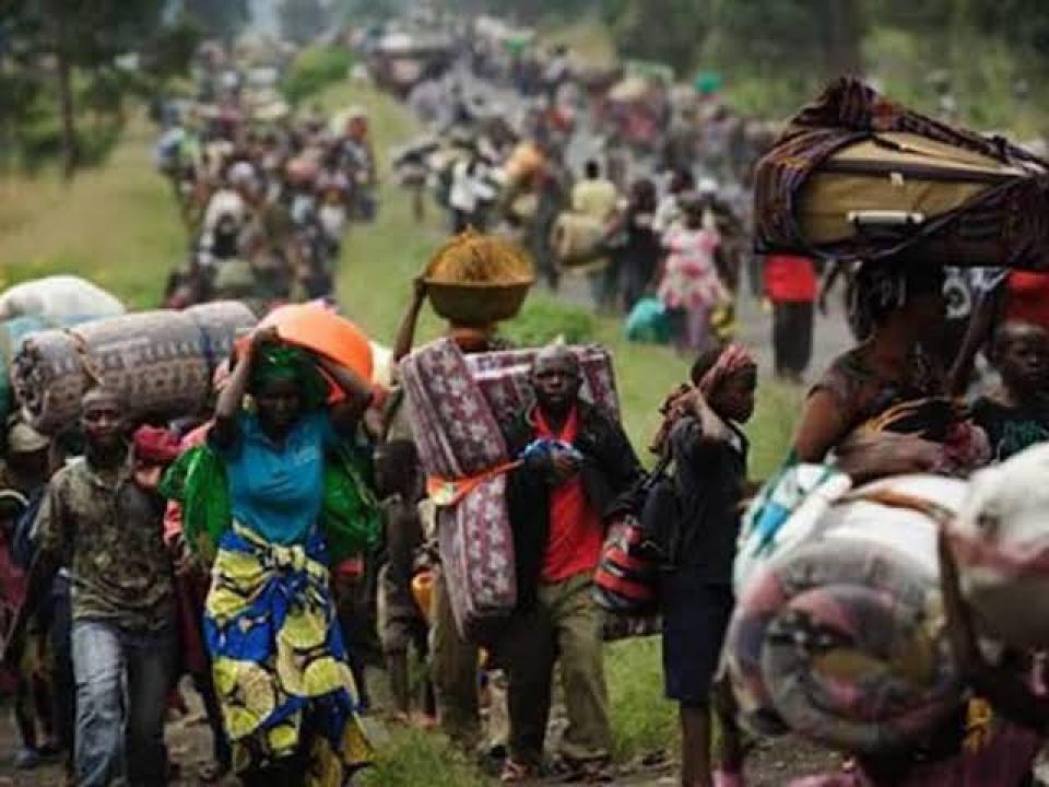 La population fuyant la guerre dans la province du nord-kivu [photo d'illustration]