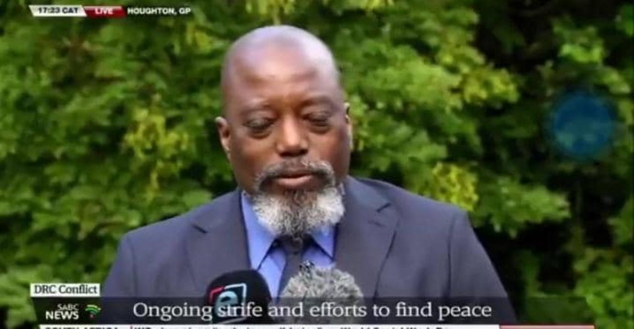 L'ancien président de la RDC Joseph Kabila, après sa rencontre avec Thabo Mbeki, ex président sud-africain, ce mardi 17 mars 2025