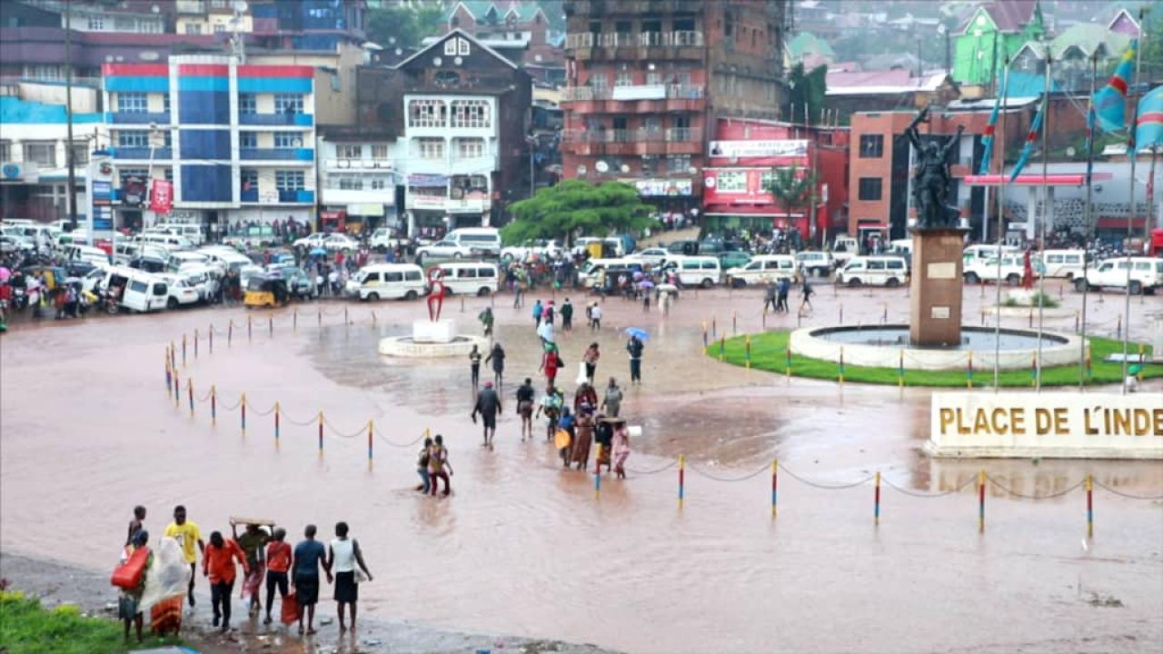 Place de l'indépendance à Bukavu dans le Sud-Kivu