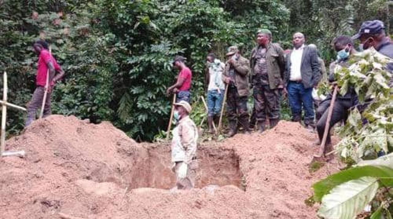 Site de découverte des ossements d'une dizaine des civils tués par les ADF à Tenambo [photo d’illustration]