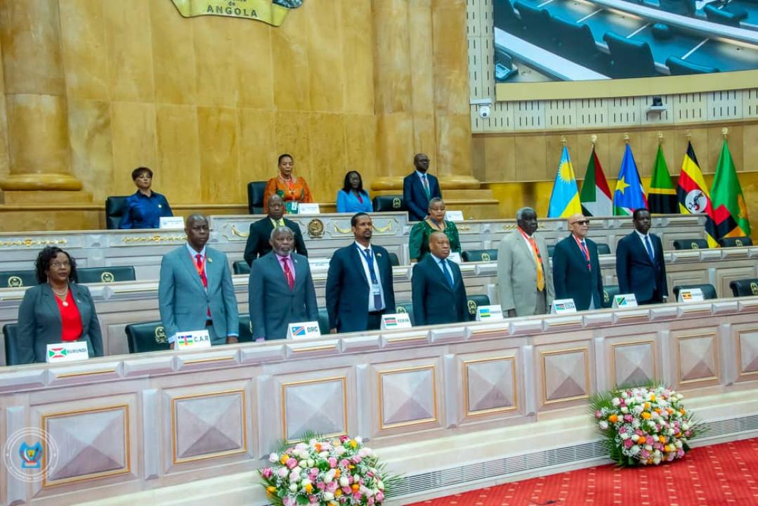 Le speaker de la chambre basse du parlement Vital Kamerhe aux côtés de ses homologues parlementaires de la CIRGL