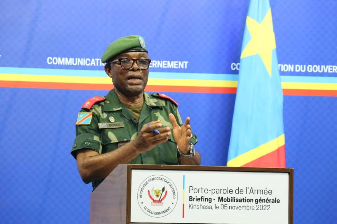 Le Général-major Sylvain Ekenge, porte-parole de l'armée congolaise