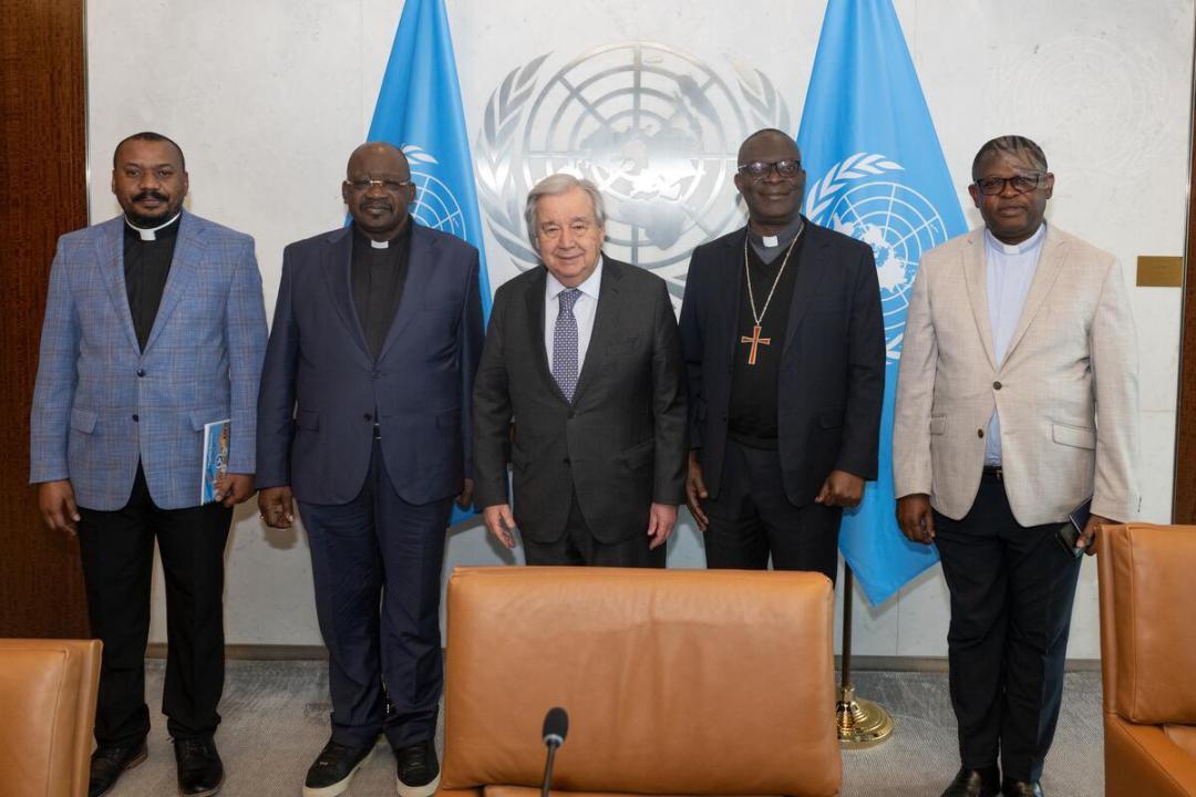 Une délégation de la CENCO et l’ECC reçue à New-York par António Guterres, Secrétaire général de l’ONU