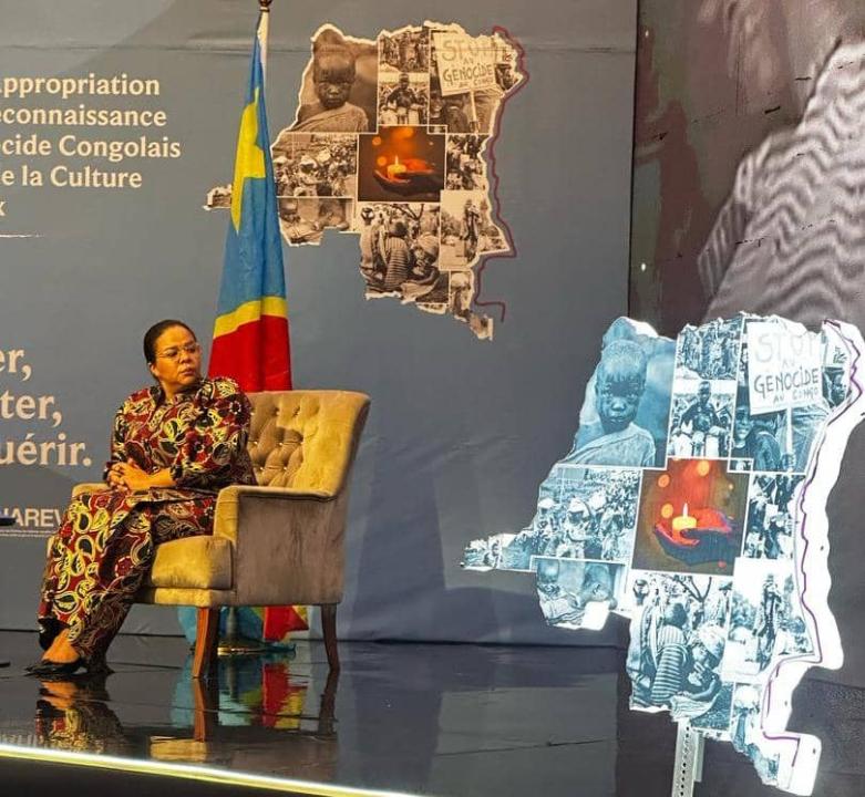 La Ministre d’État Thérèse Kayikwamba Wagner, à la clôture de la Table ronde sur l'appropriation du Genocost