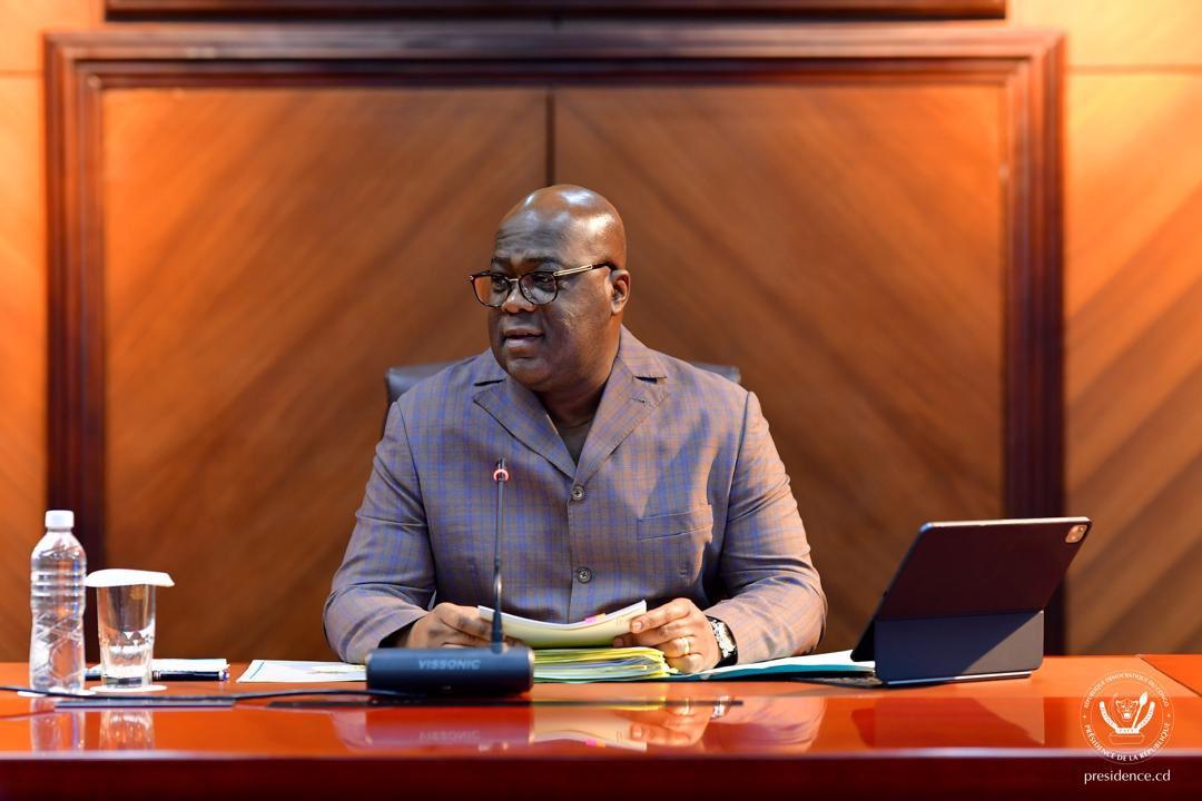 Le chef de l'État Félix Tshisekedi lors de la réunion du conseil des ministres, vendredi 04 avril 2025
