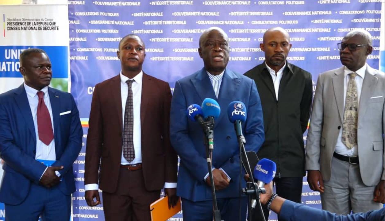 Une aile du PALU reçue par Eberande Kolongele, dans le cadre des consultations politiques pour le Gouvernement d’union nationale