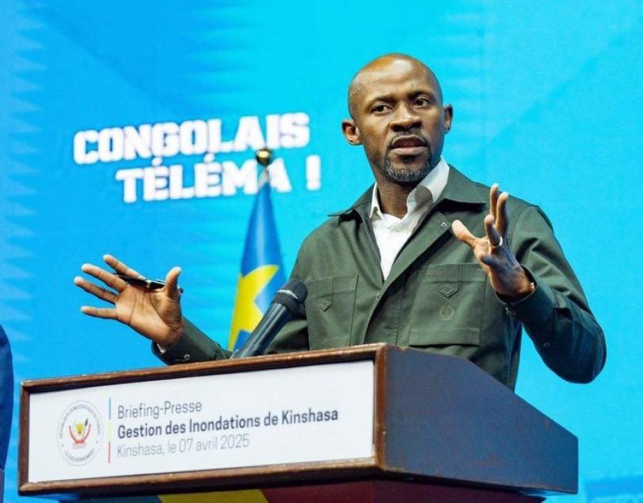 Le ministre de la Communication et Médias, porte-parole du gouvernement, Patrick Muyaya Katembwe
