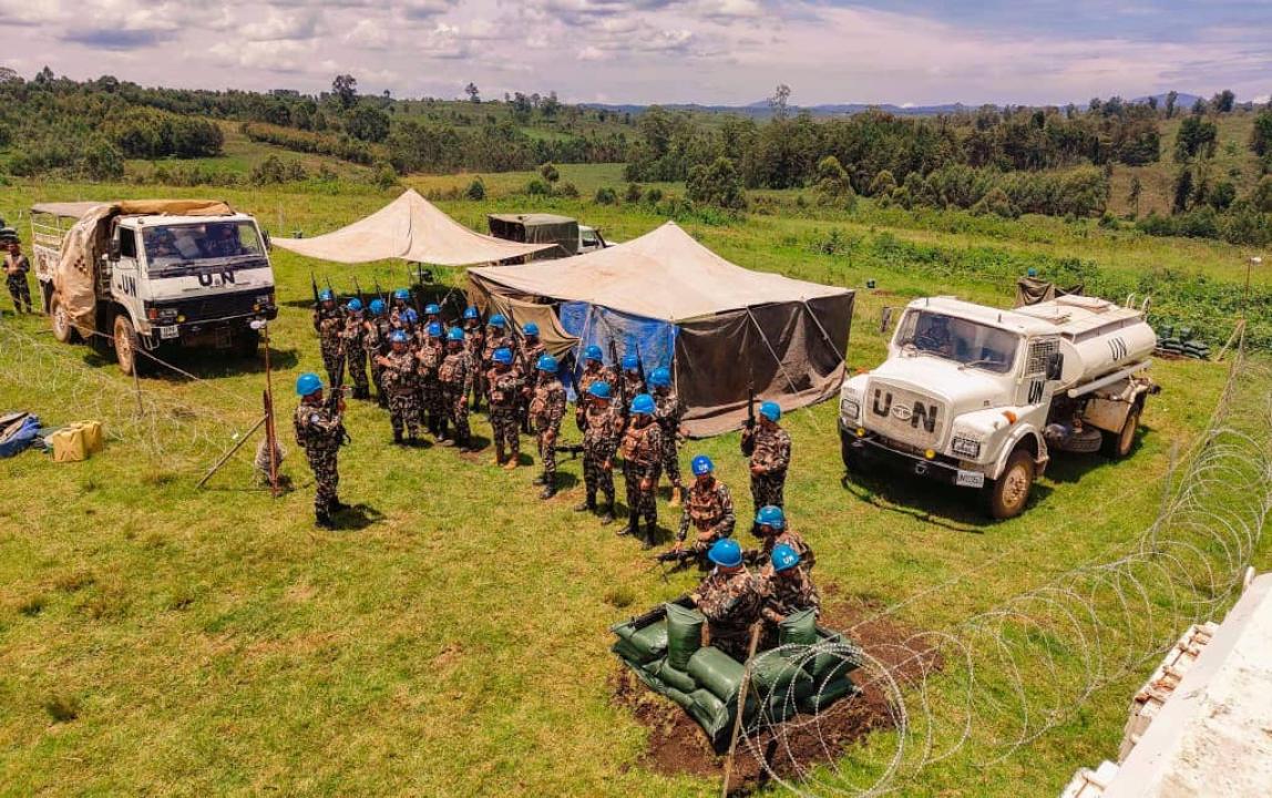 Une base mobile de la Monusco installée dans la localité de Lodha-Ala par le contingent Népalais