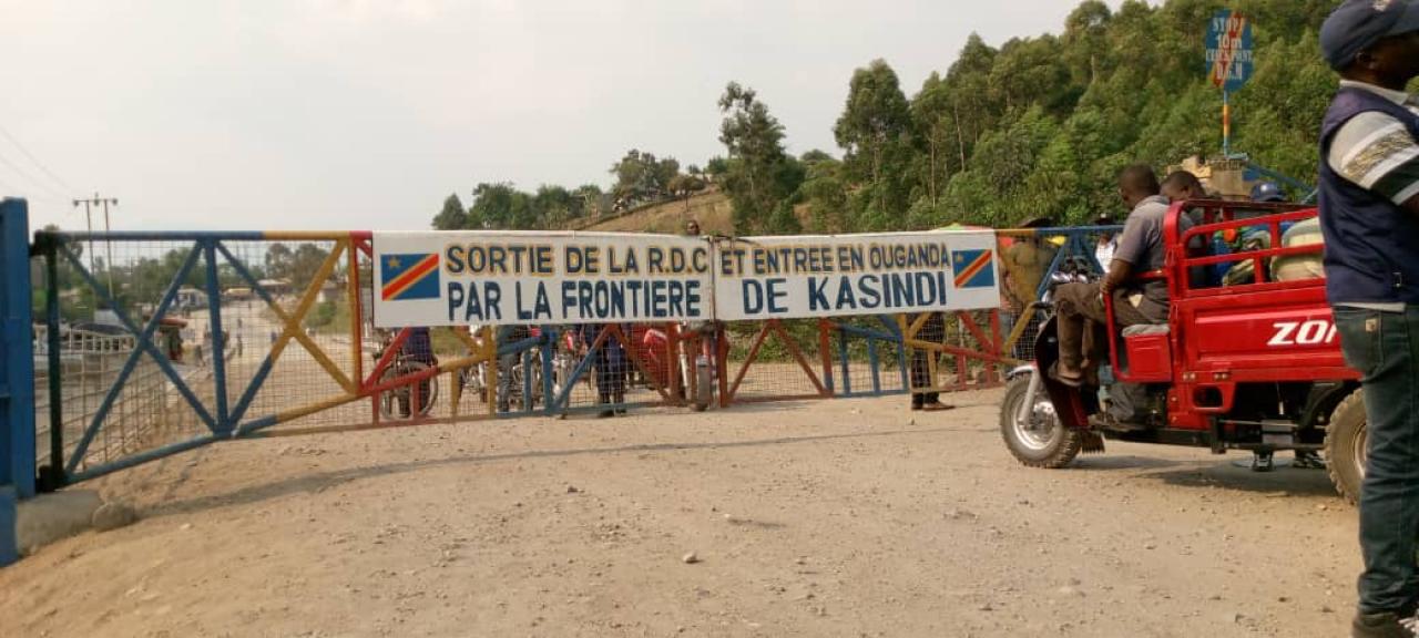 Frontière de Kasindi, séparant la RDC et l’Ouganda au niveau de Beni, dans la province du Nord-Kivu