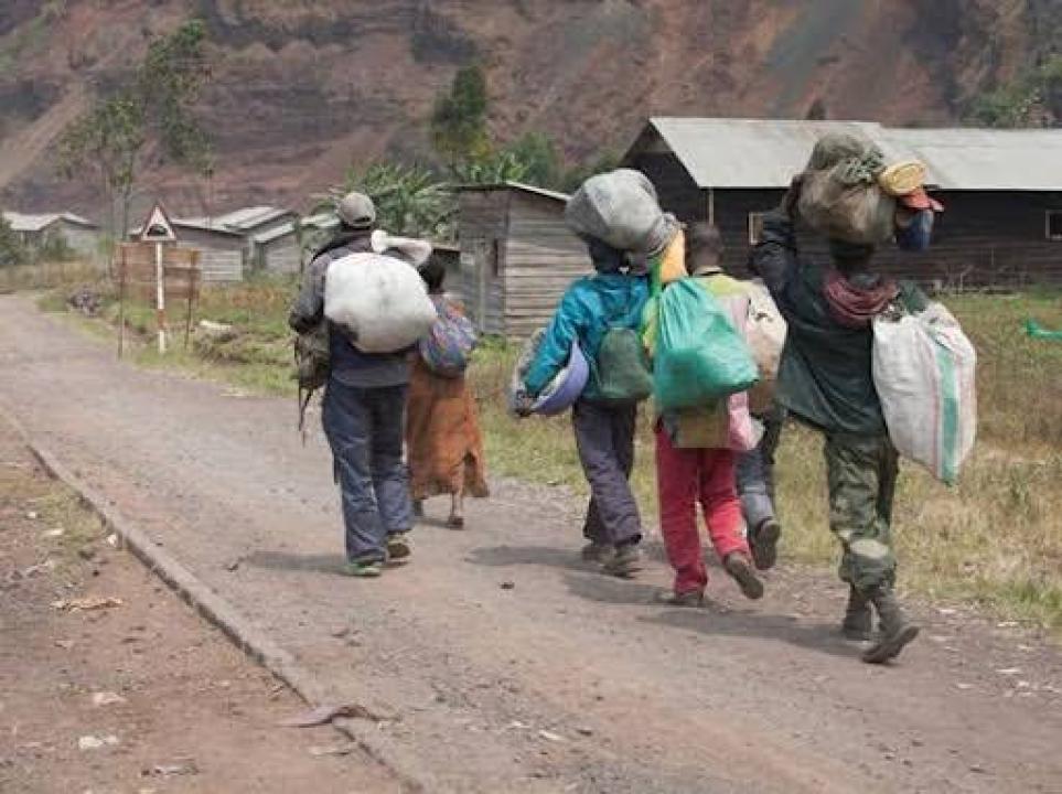 Quelques déplacés du groupement de Buabo, territoire de Masisi