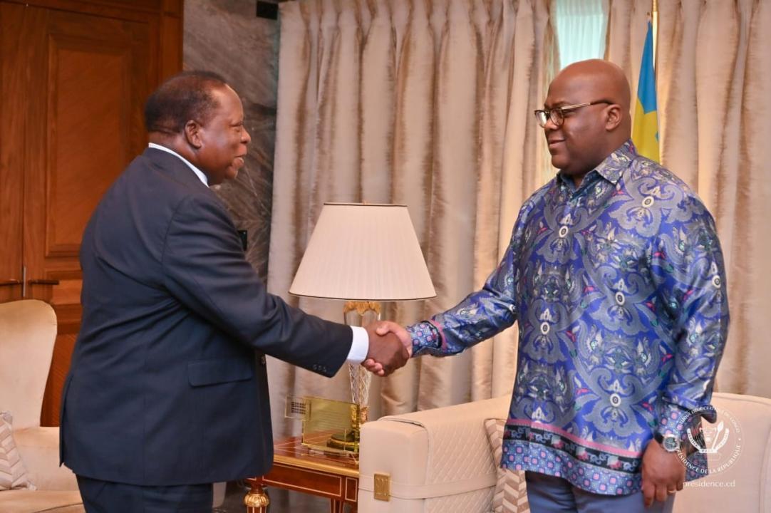 Enock Kavindele, ancien vice-président de la Zambie et émissaire du Président zambien reçu à Kinshasa par Félix Tshisekedi