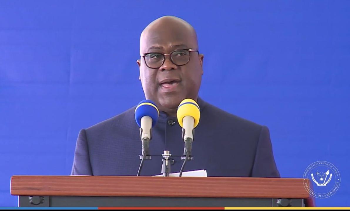 Le chef de l’Etat Félix Tshisekedi à l’ouverture de la 9è Édition d’Expo Béton â Lubumbashi