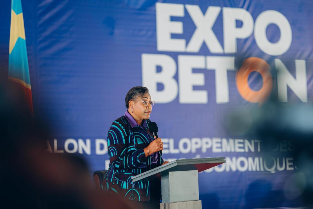 La première ministre Judith Suminwa clôturant la 9ème Édition d’Expo Béton