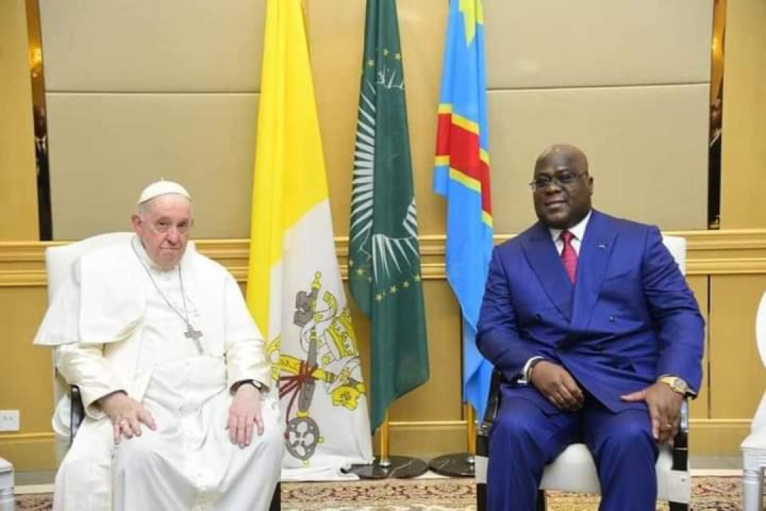 Le pape François et le Président Félix Antoine Tshisekedi Tshilombo