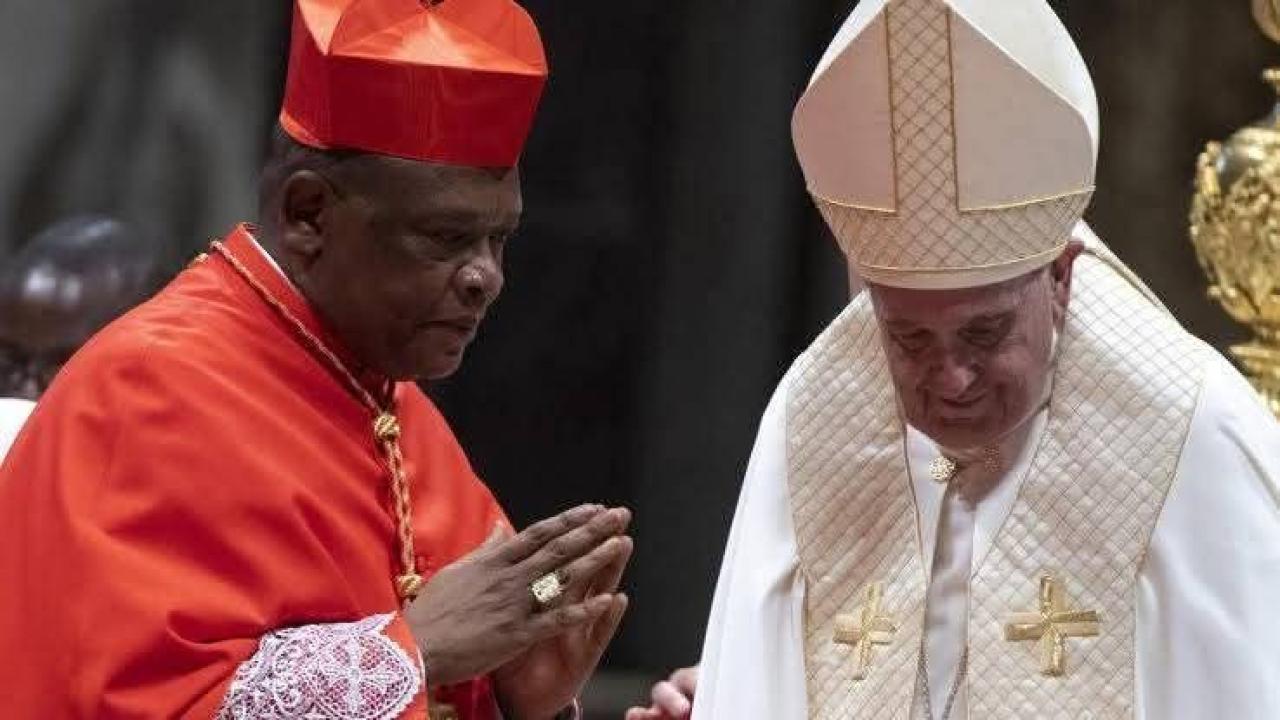 Cardinal Fridolin Ambongo et Pape François [ Photo d'illustration]