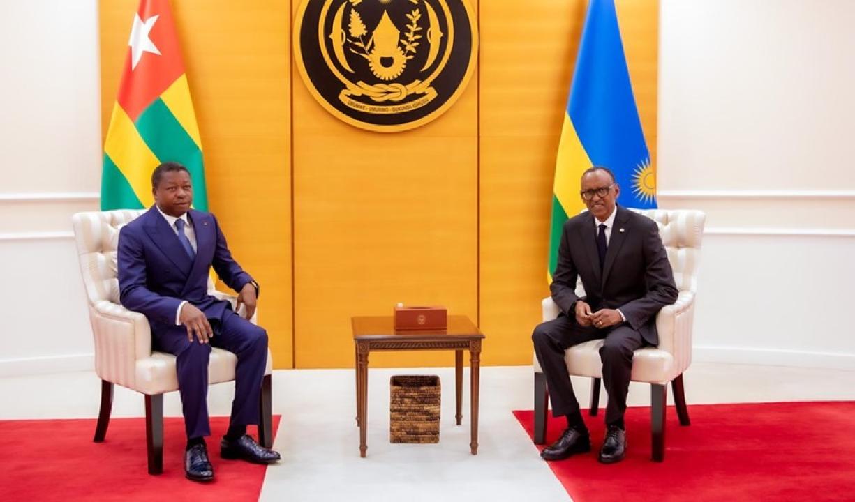 Les présidents Faure Gnassingbé (Togo) et Paul Kagame (Rwanda)